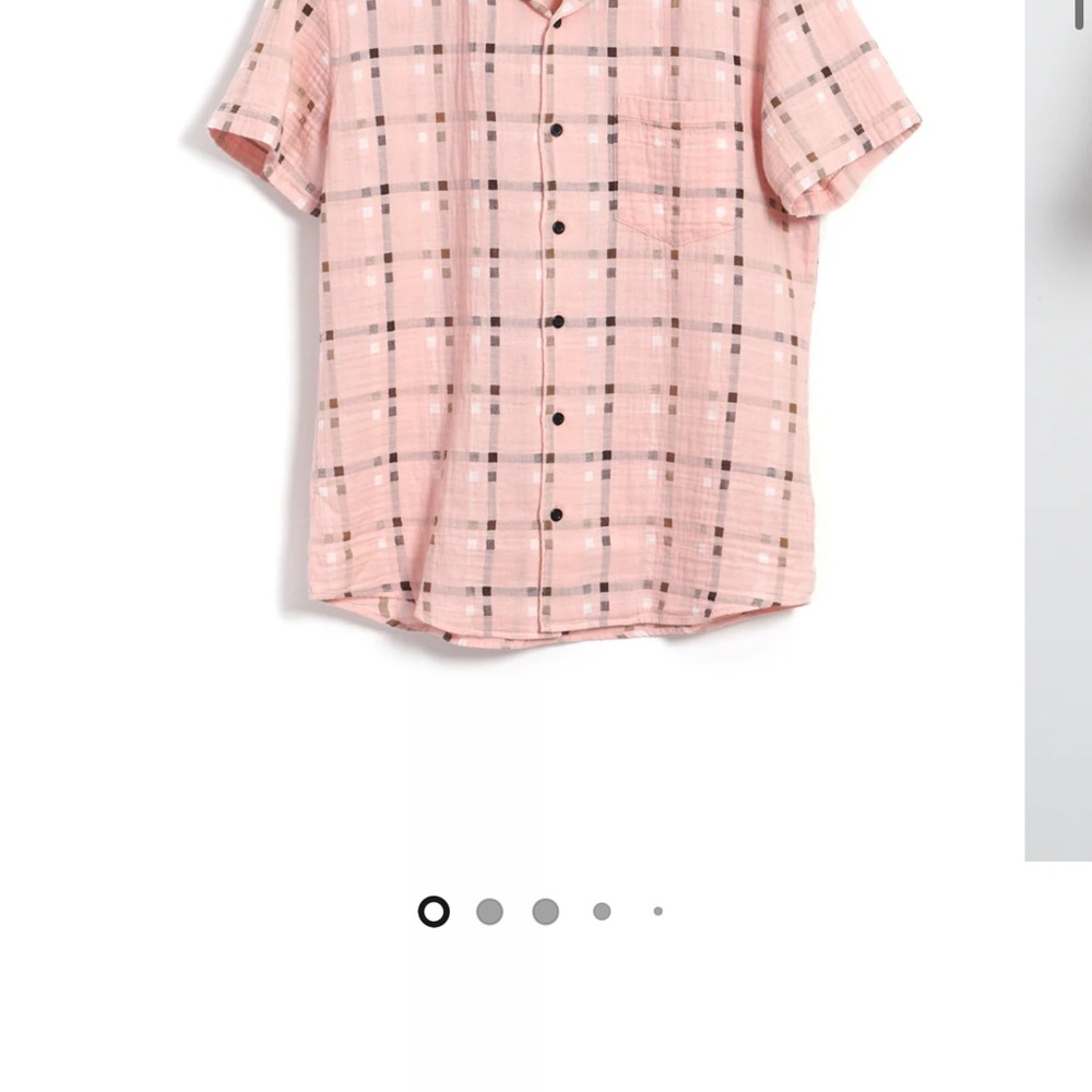 Hansen garments Pink Plaid Button-Up Shirt - Picture 3 of 16